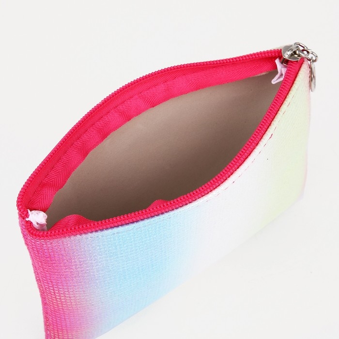 Набор косметичек 2 в 1 на молниях, цвет малиновый