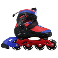 Коньки детские раздвижные Snow Cat, с роликовой платформой, р. 30-33