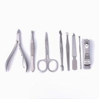 Набор маникюрный &laquo;Рептилия&raquo;, 8 предметов, в футляре, цвет коричневый