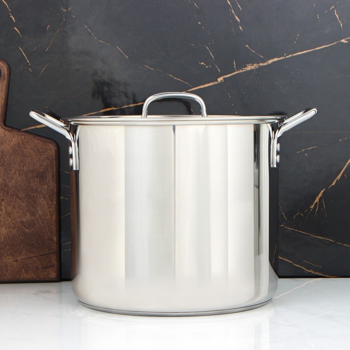 Кастрюля &laquo;Общепит&raquo;, 15 л, d=30 см, h=25 см, капсульное дно, индукция