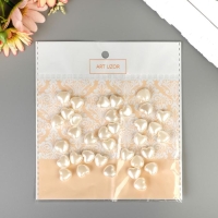 Набор бусин для творчества пластик "Жемчужное сердце" набор 35 шт 1х1 см