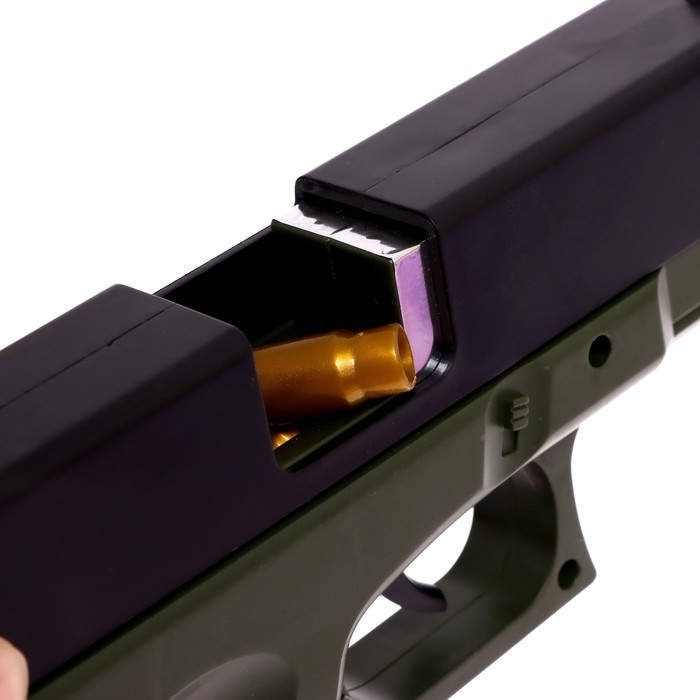 Пистолет &laquo;Глок&raquo;, с гильзами, глушителем, стреляет мягкими пулями