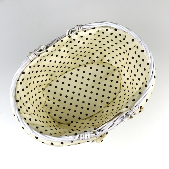 Корзина плетеная, 35х27х17 см, лоза, ткань