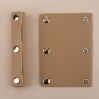 Накладки на ручку для сумки, на кнопках, 13 &times; 9 см, 2 шт, цвет бежевый