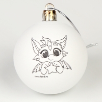 Ёлочные шары под раскраску на новый год &laquo;Волшебный подарок&raquo;&lrm;, 2 шт, новогодний набор для творчества