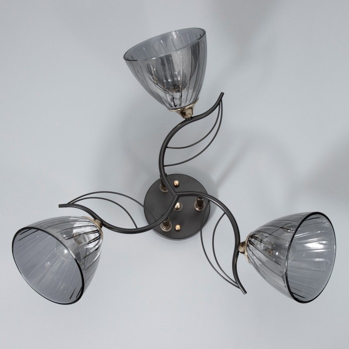 Люстра "Сальма" 3хЕ27 40Вт черный 54х54х24см BayerLux