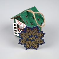 Ёлочная игрушка &laquo;Два снеговика&raquo;, от батареек, свечение тёплое белое