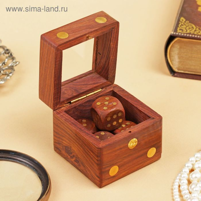 Игра настольная Игра настольная "Кубики" 5,5х6,5х6,5 см, дерево шишам