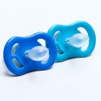 Соска - пустышка ultra air Lime, &laquo;Be happy / Кораблик&raquo;, 6-18 мес., 2 шт., цвет голубой, синий