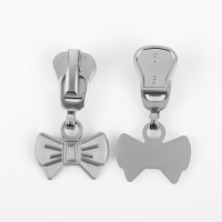 Бегунок автоматический для молнии &laquo;Трактор&raquo;, №5, декоративный &laquo;Бант&raquo;, 10 шт, цвет никель