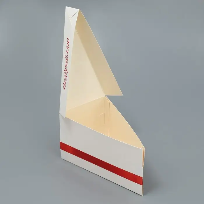 Коробка для торта, кондитерская упаковка &laquo;Поздравляю&raquo;, 15.5 х 8.5 х 8.5 см