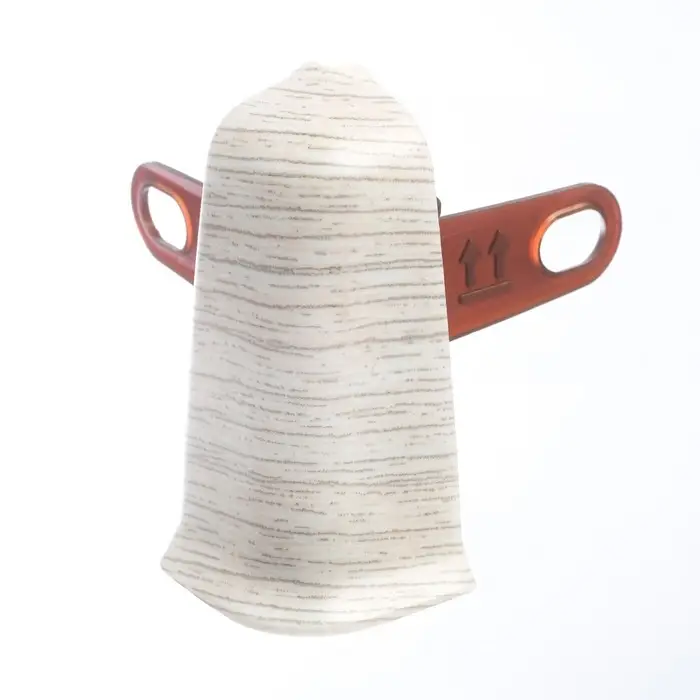 Угол наружный (внешний) &laquo;Деконика&raquo;, с крепежом для плинтуса, 55 мм, 253 ясень серый