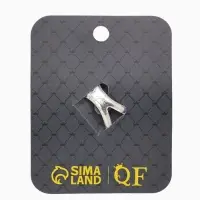 Кольцо для платка "Цветок Астра", цвет белый в чернёном серебре