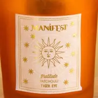 Свеча в стекле с камнем Manifest пачули 200 гр соевый воск