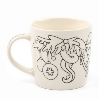 Новогодняя кружка под раскраску &laquo;Новый год! Змея и гирлянда&raquo;, 300 мл , набор для творчества, символ года 2025