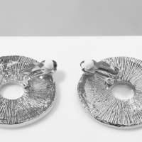 Клипсы &laquo;Диск&raquo;, цвет серебро