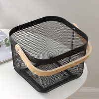 Корзинка универсальная LaDо́m, 26,5&times;25,5&times;18 см, цвет чёрный