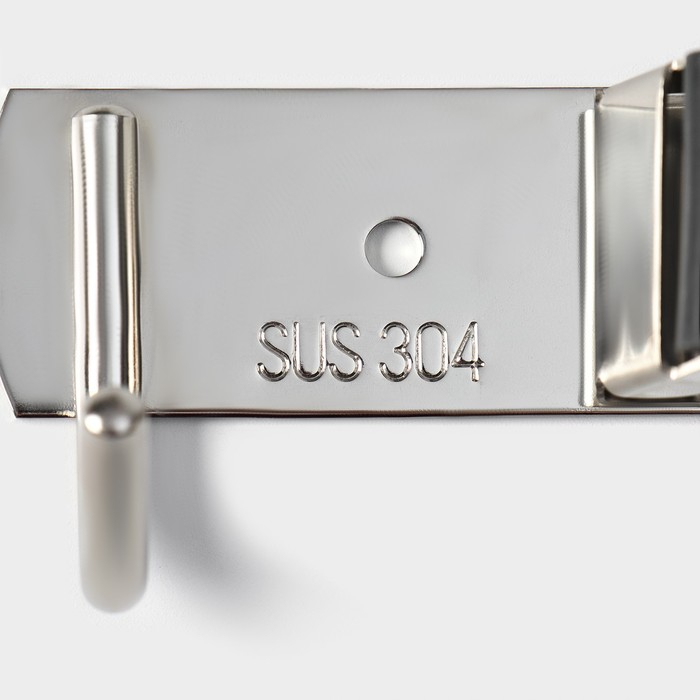 Держатель для швабры и метлы Доляна, с крючками, 3,8&times;4,8&times;16 см