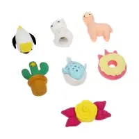 Набор фигурных ластиков, 7 штук, МИКС