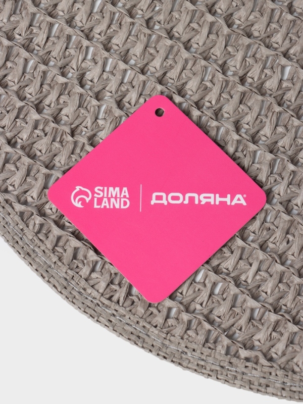 Салфетка сервировочная на стол Доляна &laquo;Кастилия&raquo;, d=38 см, цвет серый