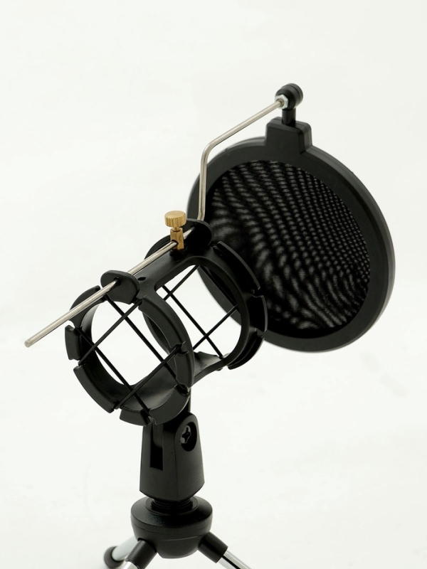 Микрофонная стойка напольная с держателем для телефона