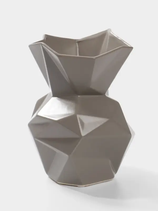 Ваза настольная керамика "Анхель" 20х12 см, серый