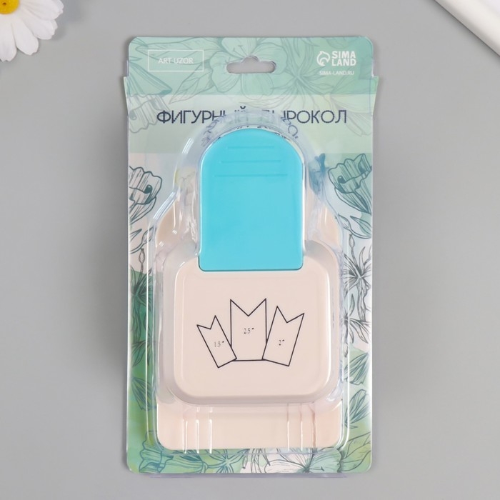 Дырокол фигурный 3в1 рисунок 3,8/5/6,3 см "Флажок" 9х14,9х6,3 см