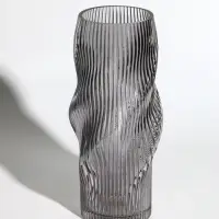 Ваза стекло настольная "Венди" 29х12х10 см, серый