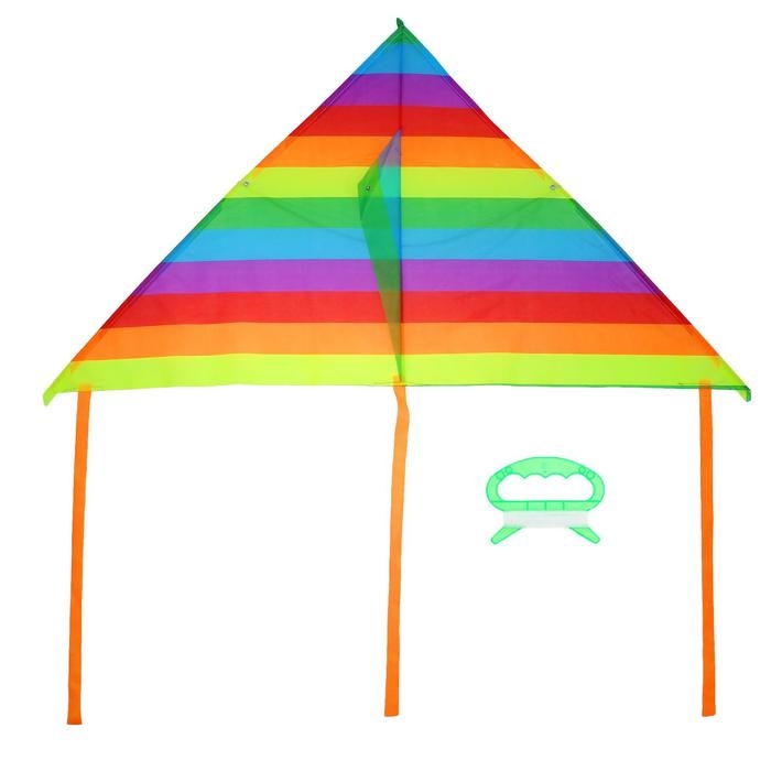 Воздушный змей &laquo;Цветные полоски&raquo;, с леской