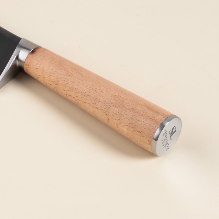 Нож кухонный шеф SL Home &laquo;Калабрия&raquo;, нержавеющая сталь, 20,5 см, бежевый