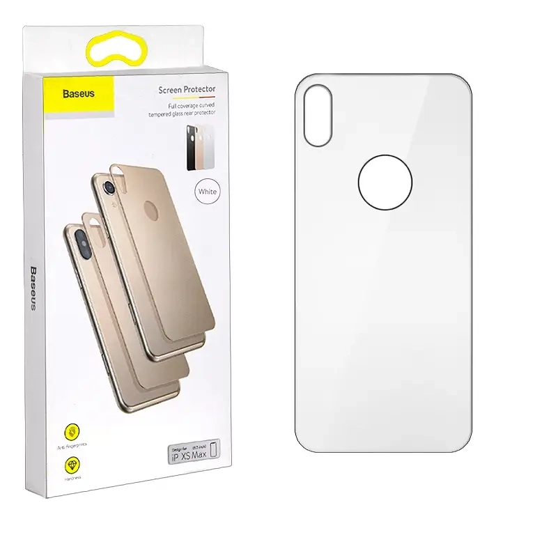 Защитное стекло iPh XS Max назад Baseus белое