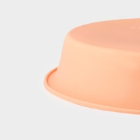 Форма для выпечки Доляна &laquo;Круг&raquo;, силикон, d=22 (по дну d=18 см), h=4,5 см, цвет оранжевый