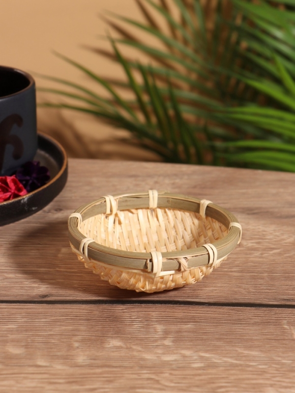 Чаша плетеная в 2 слоя, 10 см, бамбук