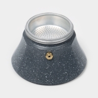 Кофеварка гейзерная "Мрамор" на 3 чашки, цвет черный