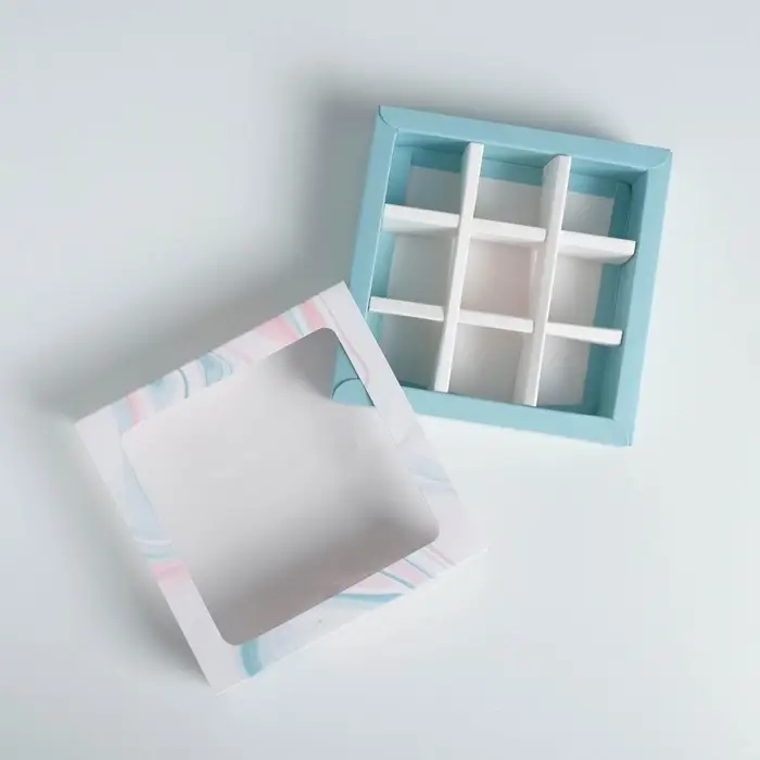 Коробка для конфет, кондитерская упаковка, 9 ячеек, Only for you 14.5 х 14.5 х 3.5 см