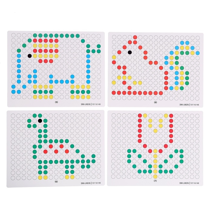 Магнитный планшет для рисования &laquo;Динозаврик&raquo;, мозаика, 10 карточек