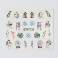 Слайдеры для ногтей &laquo;Christmas deer&raquo;, разноцветные