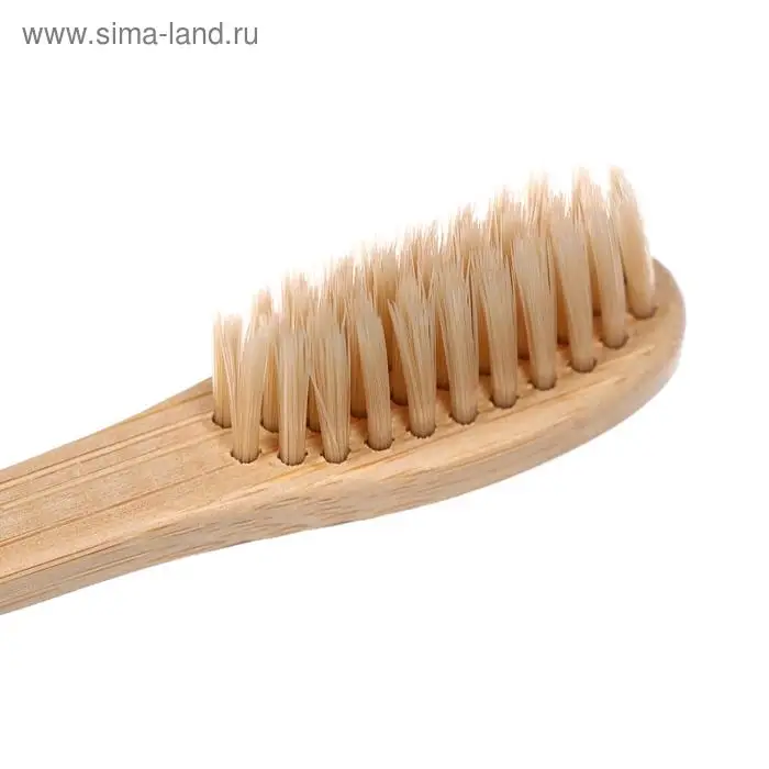 Бамбуковая зубная щётка средней жёсткости, микс цветов