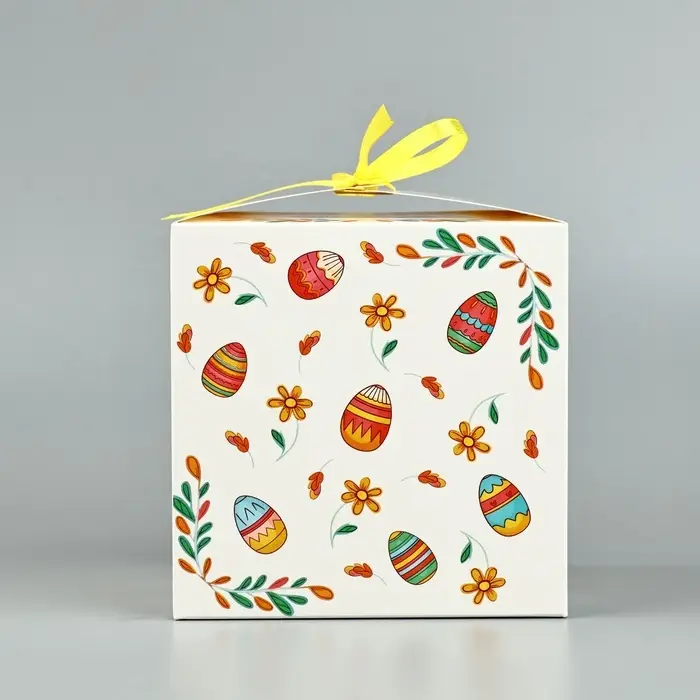 Коробка складная на Пасху &laquo;Пасхальная&raquo;, 12 х 12 х 12 см