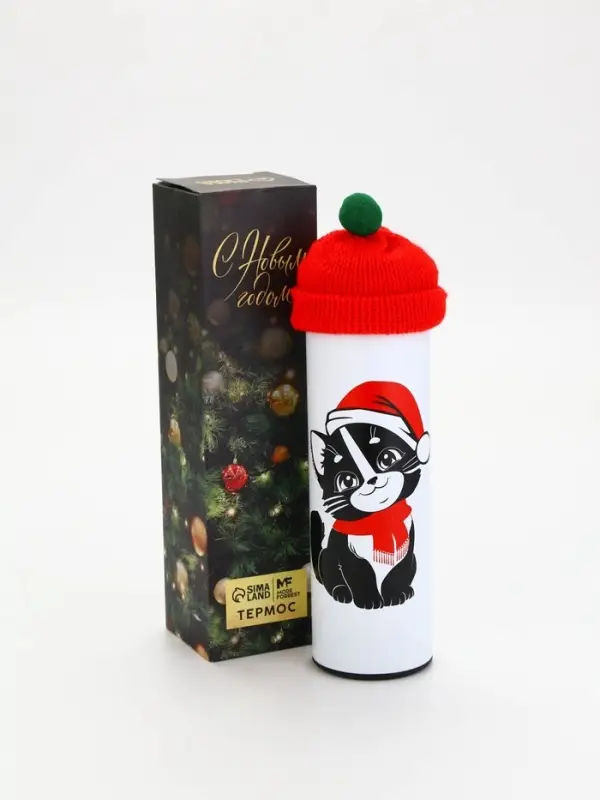 Термос с шапочкой &laquo;Котик&raquo;, 500 мл