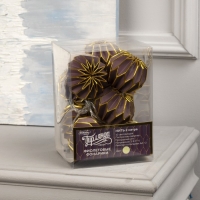 Гирлянда &laquo;Нить&raquo; 2 м с насадками &laquo;Фиолетовый фонарик&raquo;, IP20, прозрачная нить, 10 LED, батарейки AAх2 (нет в комплекте), свечение тёплое белое