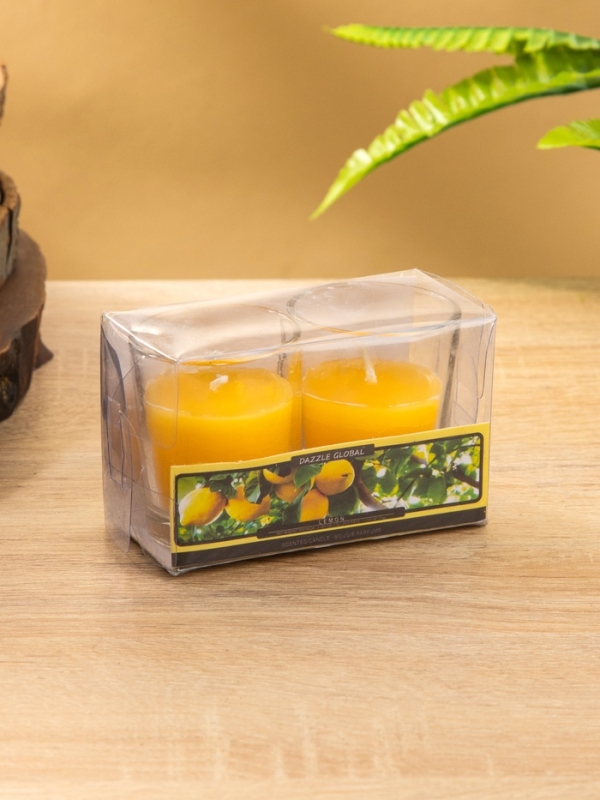 Набор свечей "DAZZLE CANDLE" 70 гр, лимон