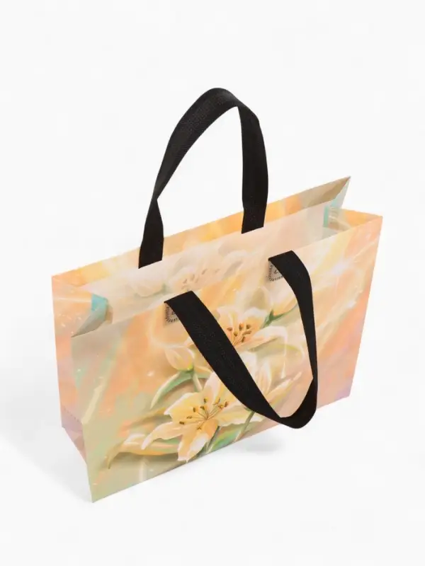 Сумка для покупок Цветы, 32*10*26. отд без молнии, розовый