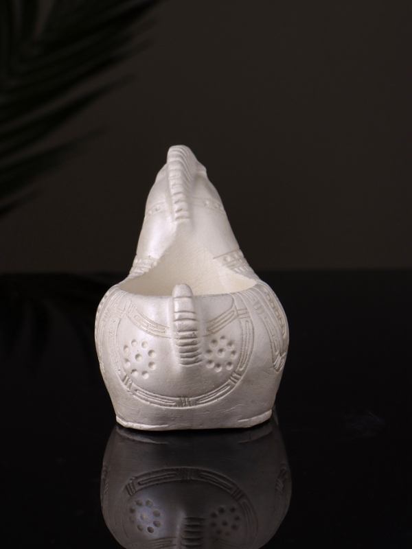 Кашпо "Лошадка с орнаментом" 8х9х6 см, перламутр