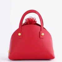 Кожанная подарочная сумочка 14 х 6,5 х 12,8 см красная