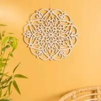 Панно &laquo;Мандала&raquo;, 40&times;41&times;1 см, МДФ, бежевое