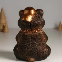 Копилка "Хомяк в кепке" 20 см, бронзовый