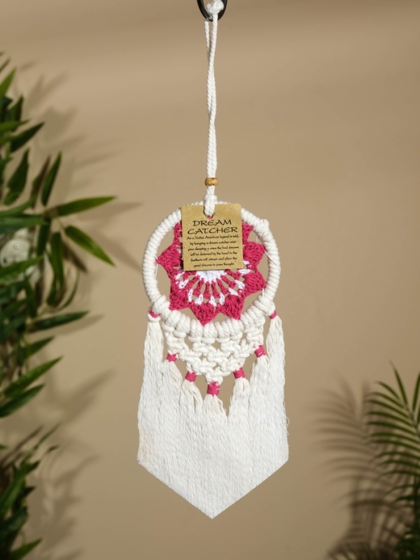 Ловец снов "Красный цветок" 12х33 см.