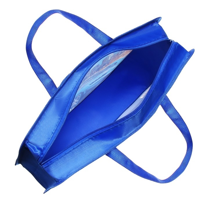 Папка с ручками пластиковая А4 Calligrata "Машина синяя", 32,2х25,6х7 см,