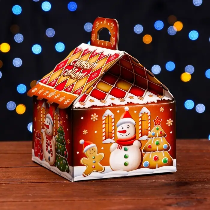 Подарочная коробка &laquo;Пряничный&raquo; 12&times;12&times;16.8 см